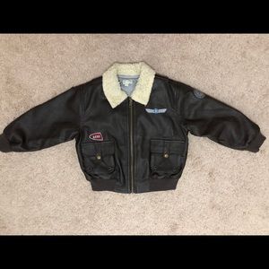 Faux Leather Bomber Jacket Size 2T Toddler Kids